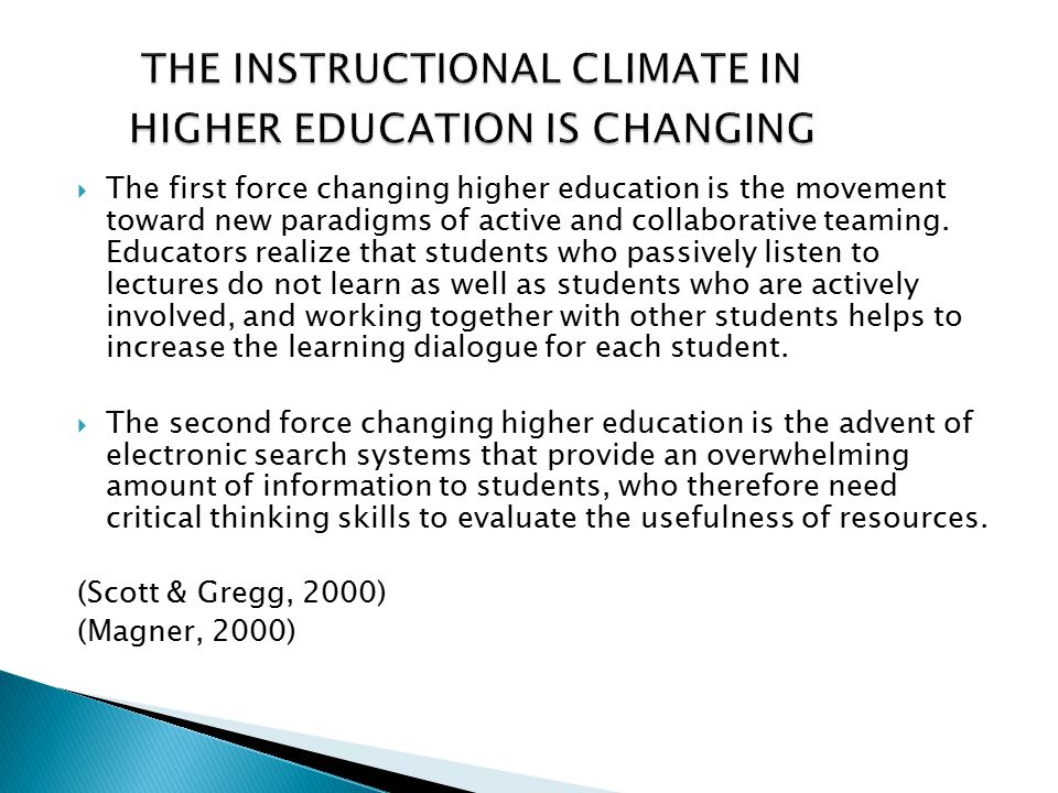 Developing Critical Thinking in Higher Education
